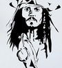 PVC Vinyl Captain Jack Sparrow Wall Sticker