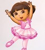 PVC Vinyl Dora Jumping Wall Sticker