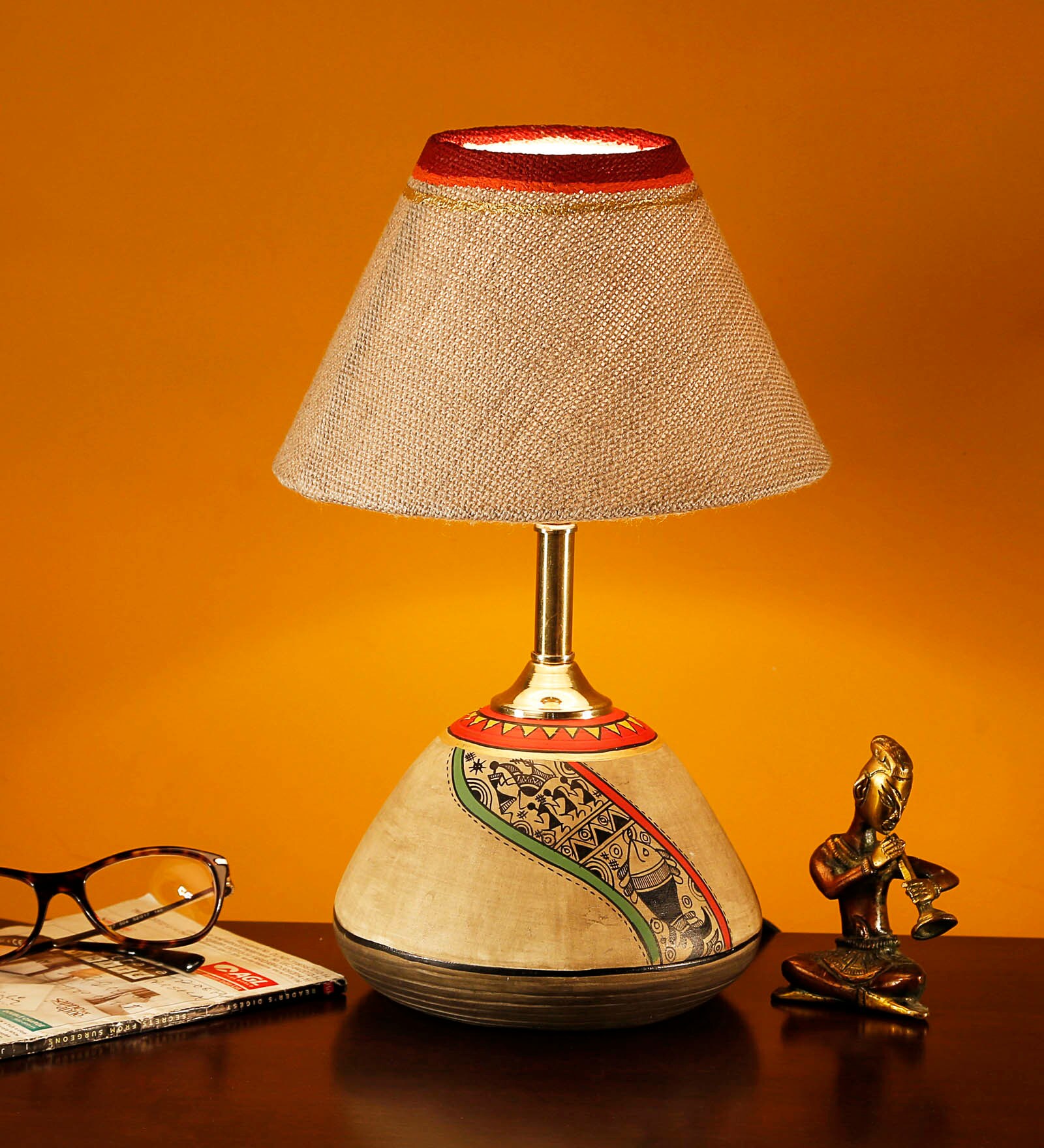 Buy Brown Fabric Shade Table Lamp with Beige Base at 33% OFF by Artysta ...