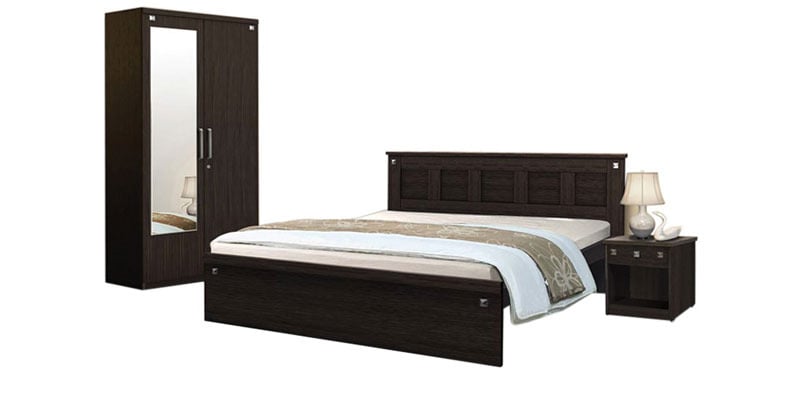 Buy Pyramid Bedroom Combo Set Queen Size Bed Without Storage