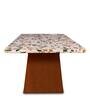 Pyramid 4 Seater Marble Top Dining Table in Multi Colour