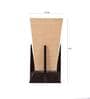 Pyramid Beige Jute Shade Table Lamp with Dark Brown Base