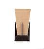 Pyramid Beige Jute Shade Table Lamp with Dark Brown Base