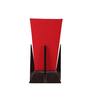 Pyramid Red Cotton Shade Table Lamp with Dark Brown Base