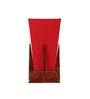 Pyramid Red Cotton Shade Table Lamp with Natural Brown Base
