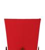 Pyramid Red Cotton Shade Table Lamp with Natural Brown Base