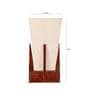 Pyramid White Jute Shade Table Lamp with Natural Brown Base