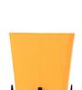 Pyramid Yellow Cotton Shade Table Lamp with Dark Brown Base