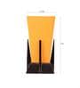 Pyramid Yellow Cotton Shade Table Lamp with Dark Brown Base