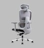 Bravo Fabric Ergonomic Chair in Grey Colour with Headrest