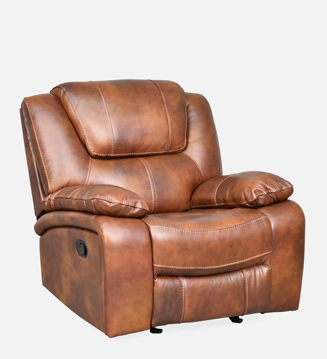 Buy Naples Leather Manual Seater Recliners In Brown Colour at 44