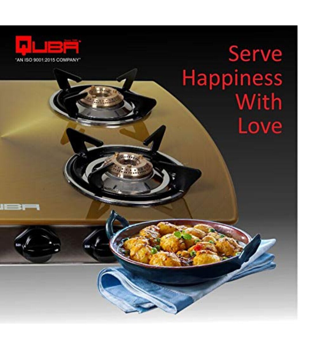 Buy Quba 4 Burner Glass Top Cooktop B4 Copper Manual Online Gas