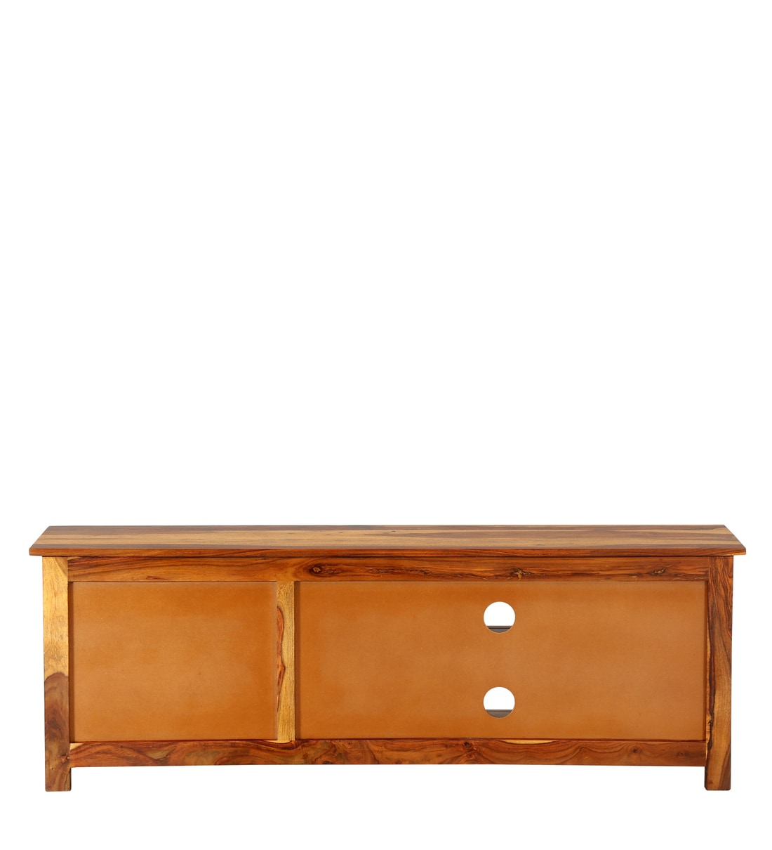 Buy Quentin Solid Wood Entertainment Unit In Natural Teak Finish By Woodsworth Online