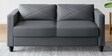 Quad Leatherette 3 Seater Sofa In Nimbus Grey Colour