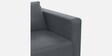 Quad Leatherette 3 Seater Sofa In Nimbus Grey Colour