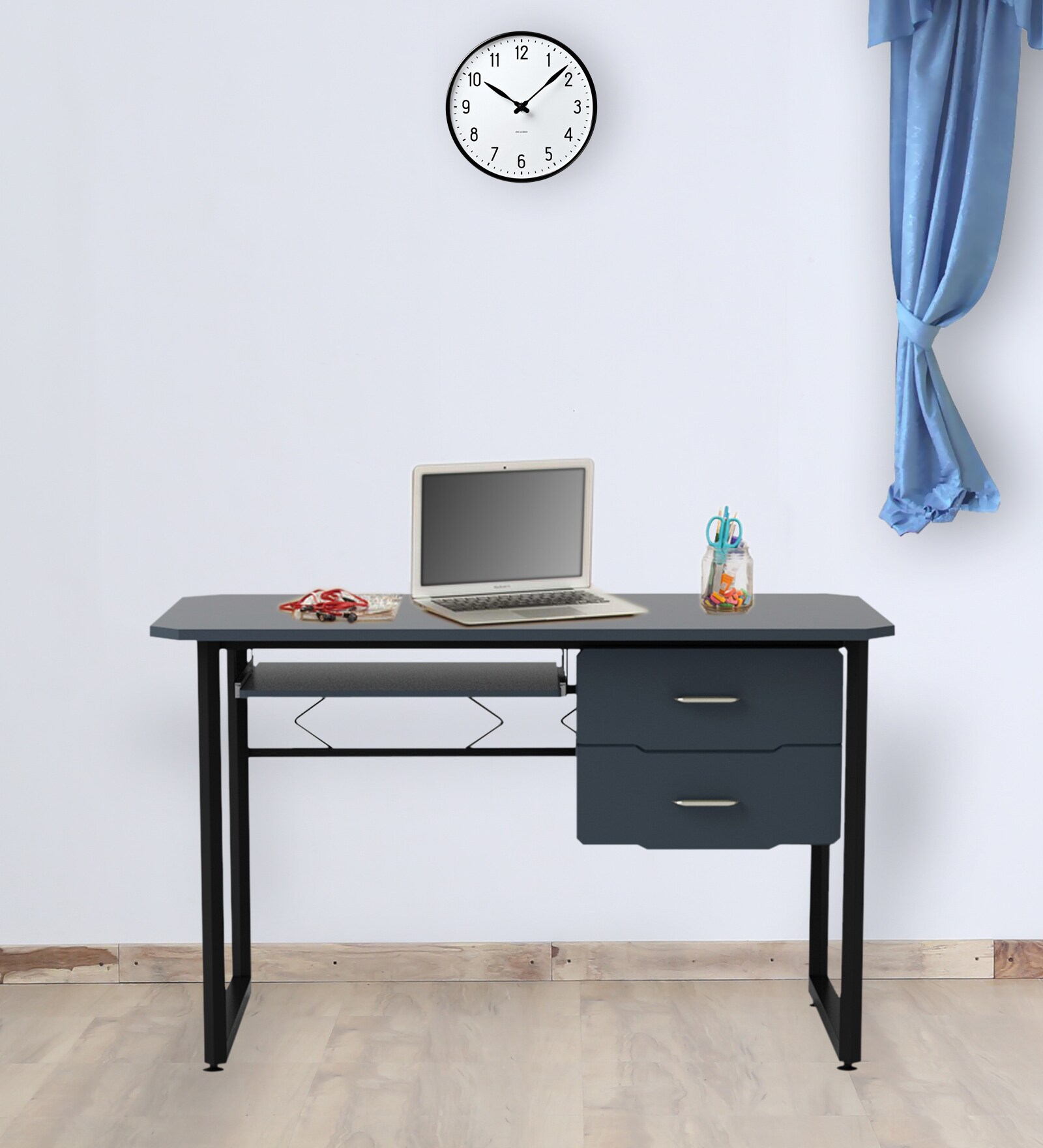 Buy Quarto Office Study Table in Graphite Black Color by Godrej Interio