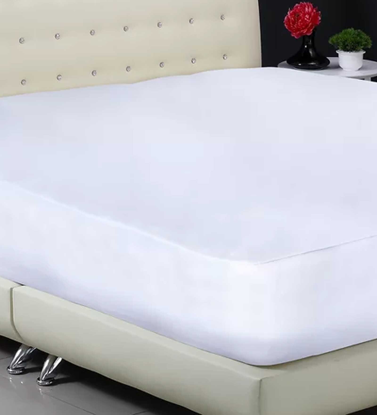 Buy Terry Cotton Queen Size 78x60 Waterproof Mattress Protector by WakeFit Online Queen Size