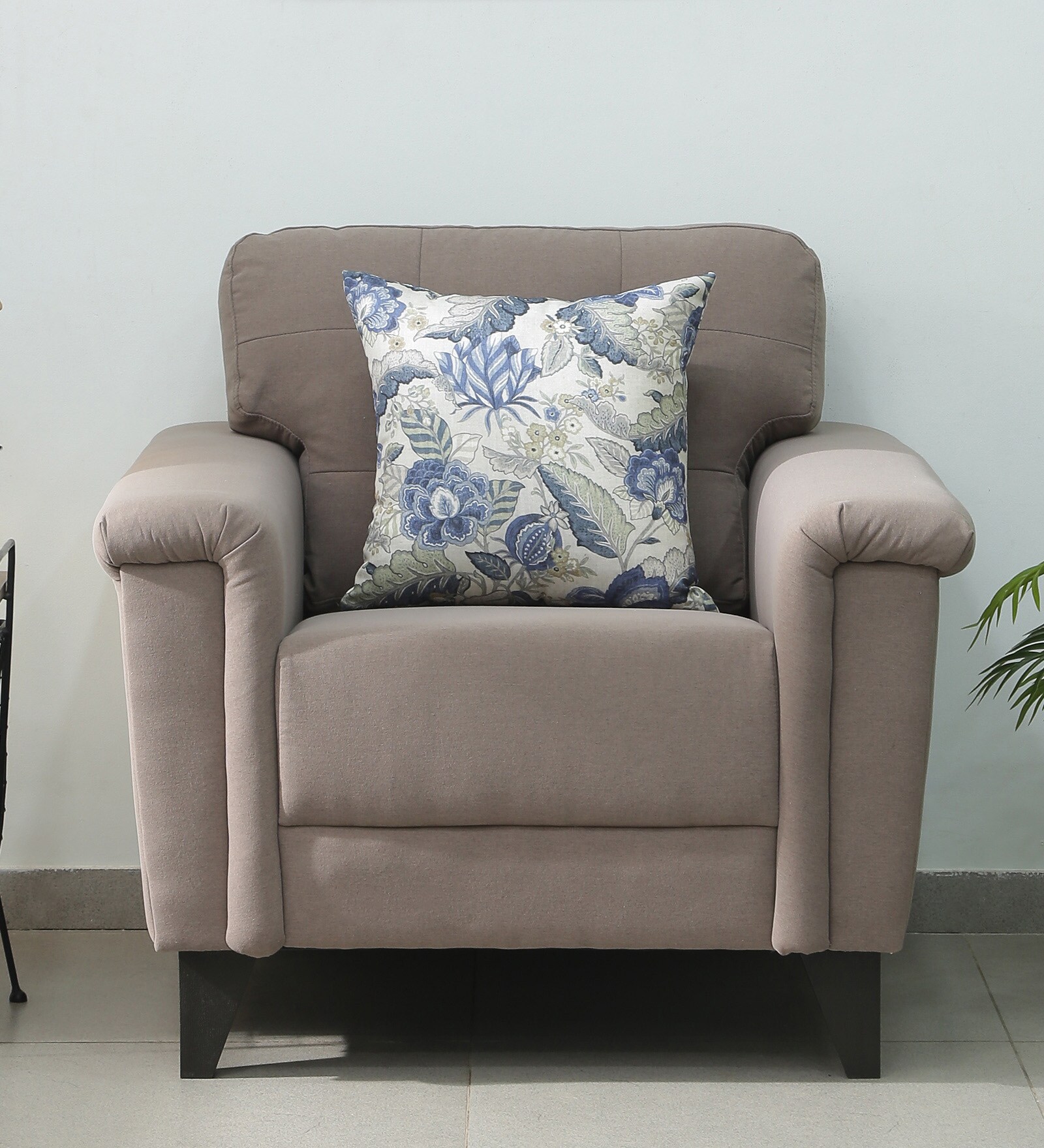 Buy Queenstown Fabric 1 Seater Sofa in Brown Colour at 25 OFF by Urban