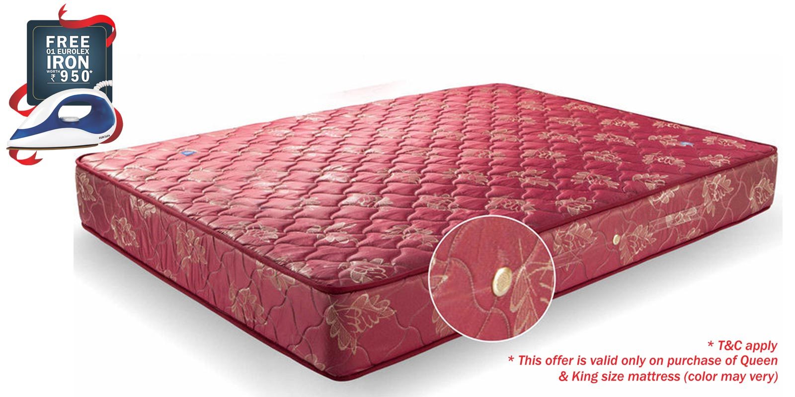 Buy Queen Size (80x60 ) 8 Inch Bonnell Spring Mattress by Amore