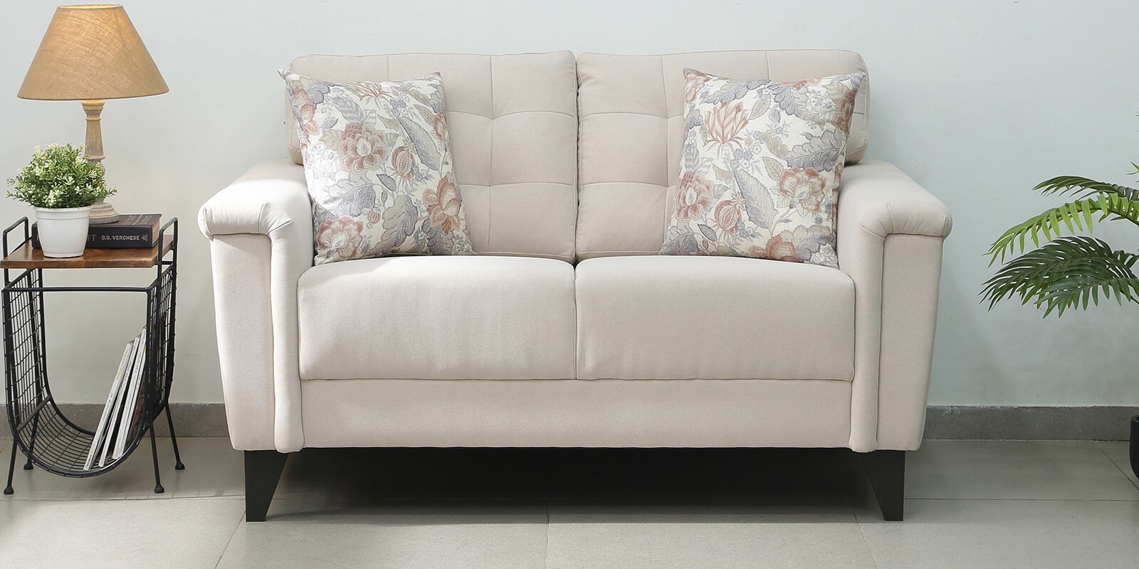 Buy Queenstown Fabric 2 Seater Sofa In Beige Colour at 30 OFF by Urban
