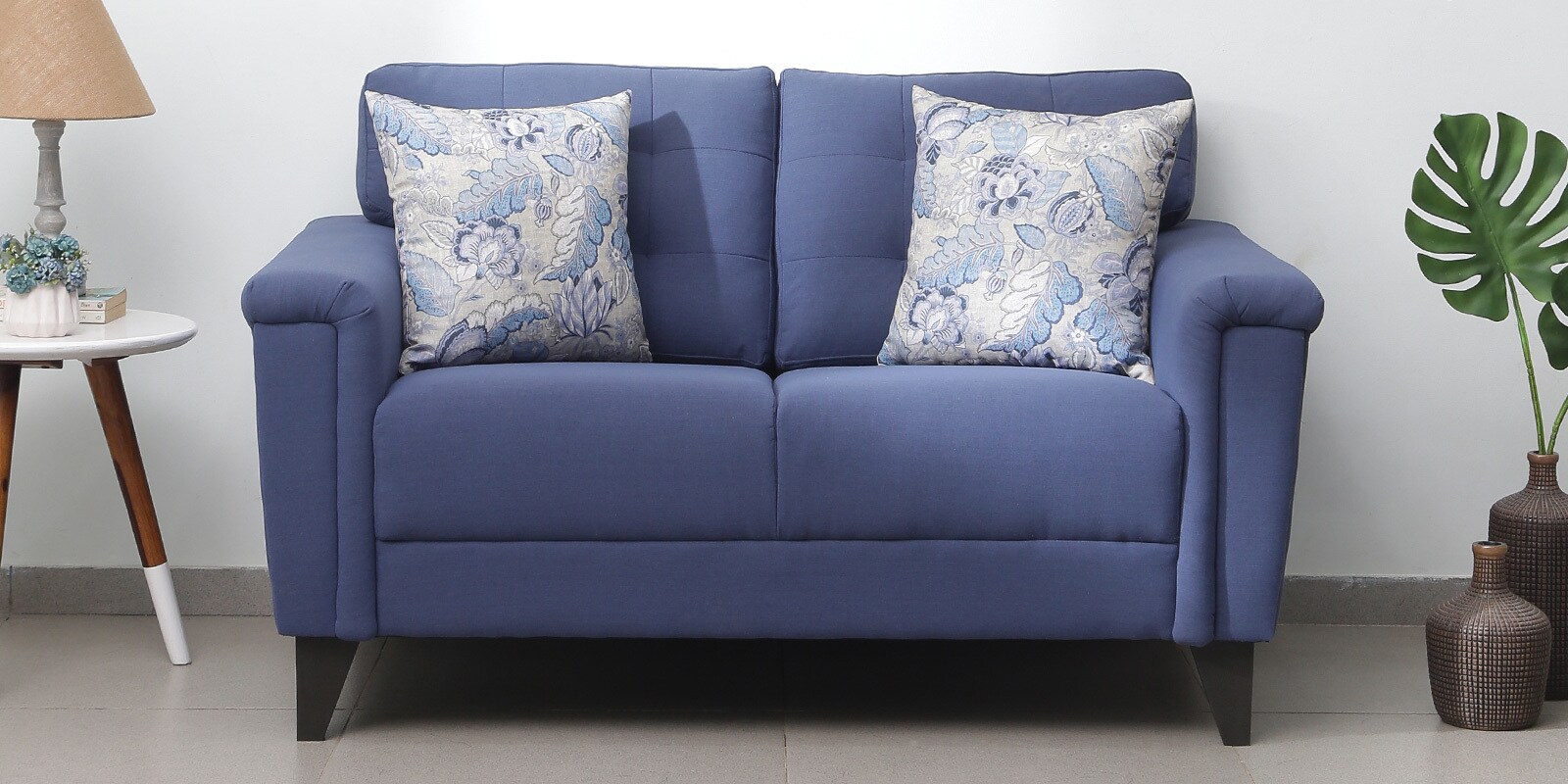 Buy Queenstown Fabric 2 Seater Sofa In Blue Colour at 35 OFF by Urban