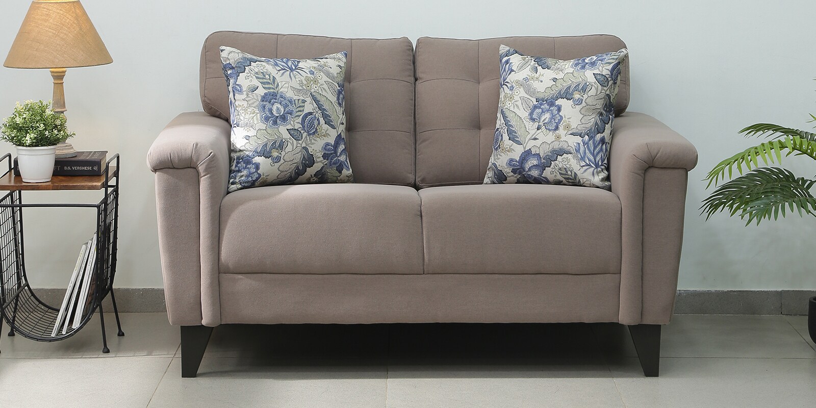 Buy Queenstown Fabric 2 Seater Sofa In Brown Colour at 30 OFF by Urban