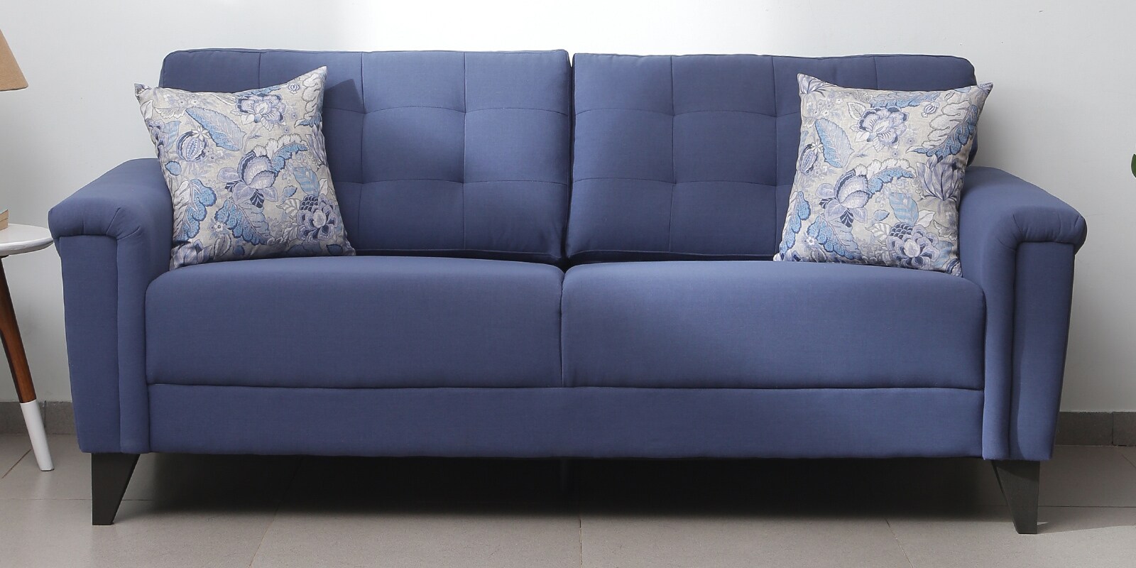 Buy Queenstown Fabric 3 Seater Sofa In Blue Colour at 30 OFF by Urban
