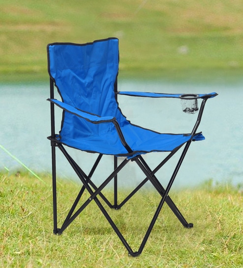 Quad Light Weight Portable Folding Camping Chair In Blue Color By Story Home