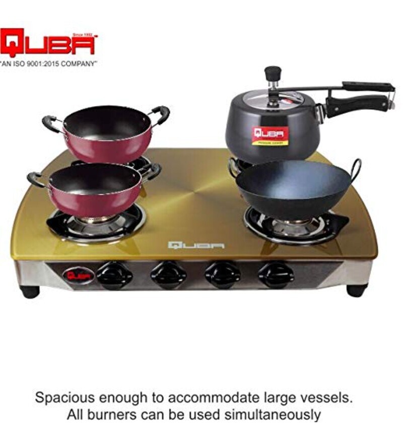 Buy Quba 4 Burner Glass Top Cooktop B4 Copper Manual Online Gas