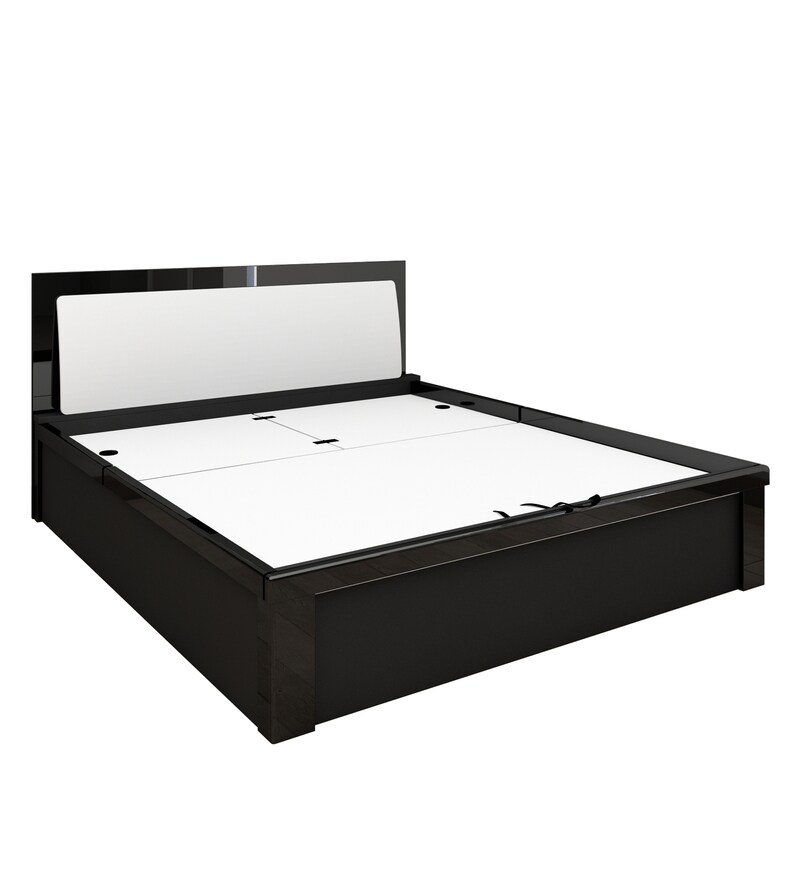 Buy Queen Size Bed with Hydraulic Storage in Wenge Color by Crystal