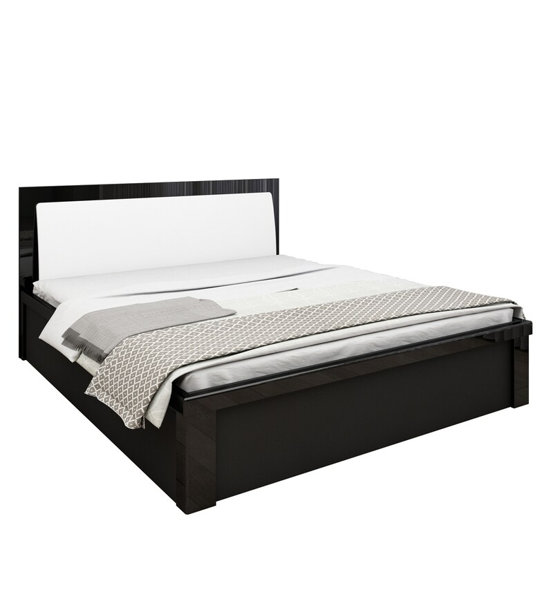 Buy Queen Size Bed with Hydraulic Storage in Wenge Color by Crystal
