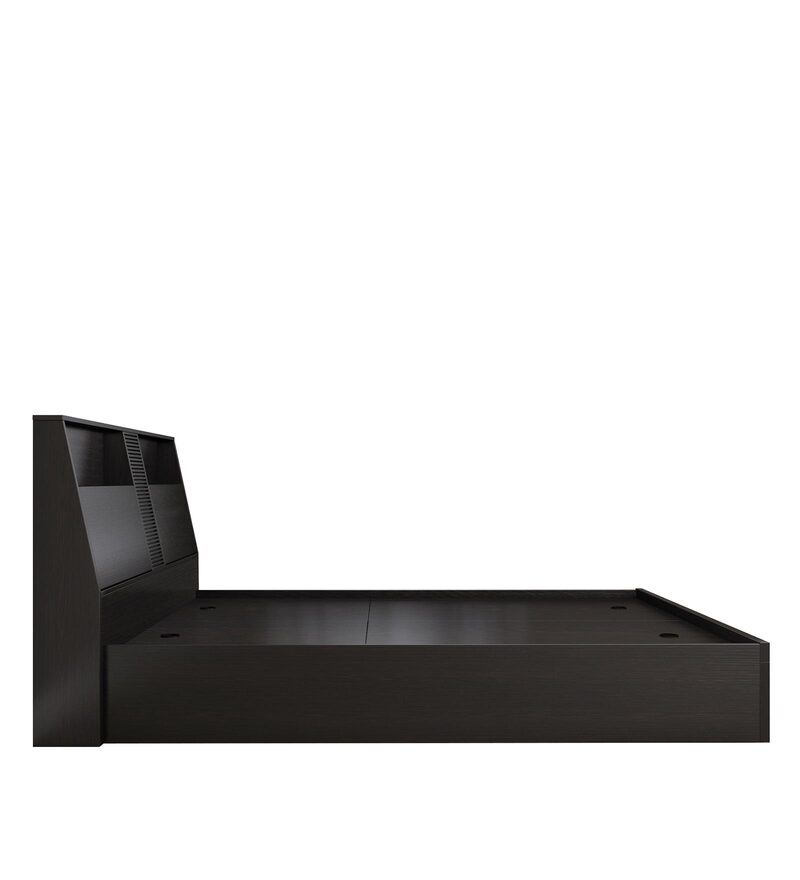 Buy Quadra Queen Size Bed in Wenge Finish with Box Storage Online