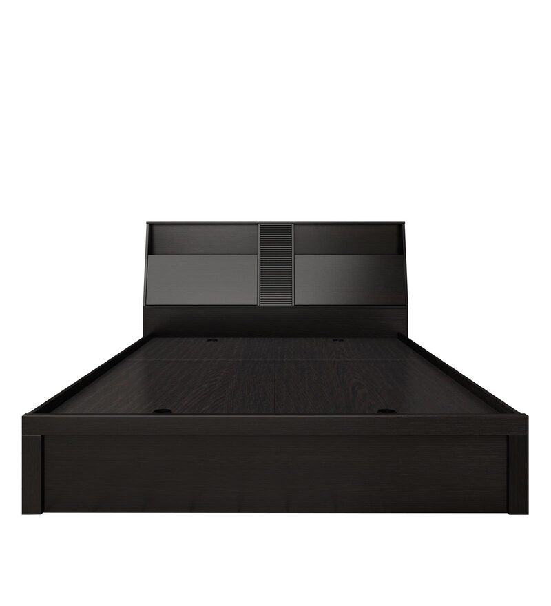 Buy Quadra Queen Size Bed in Wenge Finish with Box Storage Online