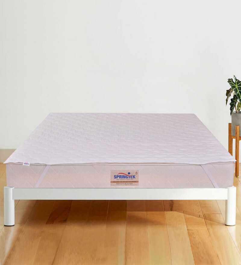 Buy Quilted Cotton (72x72) King Size Mattress Protector by Springtek