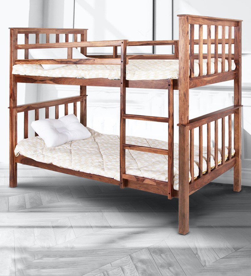 Buy Quincy Bunk Bed In Walnut Finish By Evok Online Standard Bunk Beds Bunk Beds Furniture