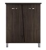 Quad-Pace 2 Door Shoe Cabinet in Dark Brown Colour
