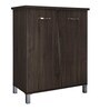 Quad-Pace 2 Door Shoe Cabinet in Dark Brown Colour