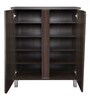 Quad-Pace 2 Door Shoe Cabinet in Dark Brown Colour