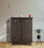 Quad-Pace 2 Door Shoe Cabinet in Dark Brown Colour