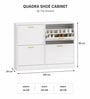 Quadra Design 25 Pairs Shoe Rack Organizer Cabinet