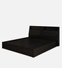 Quadra Queen Size Bed in Wenge Finish with Box Storage