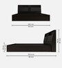 Quadra Queen Size Bed in Wenge Finish with Box Storage
