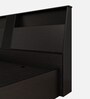 Quadra Queen Size Bed in Wenge Finish with Box Storage