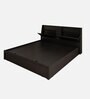 Quadra Queen Size Bed in Wenge Finish with Box Storage