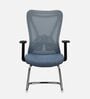 Glace Breathable Mesh Cantilever Chair in Sky Blue Colour