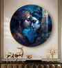 Quardro Radha Krishna Acrylic Round Wall Art