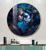 Quardro Radha Krishna Acrylic Round Wall Art