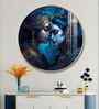 Quardro Radha Krishna Acrylic Round Wall Art