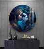 Quardro Radha Krishna Acrylic Round Wall Art