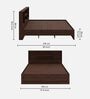Quasar King Size Bed in Brown Color